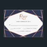 Guld- geometrisk bat mitzvah OSA för midnatt<br><div class="desc">Dessa stilfullt bat mitzvah OSA kortsärdrag ett rosa guld- geometriskt mönster för faux på en rik midnatt blåttbakgrund.</div>