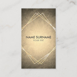 Guld- geometrisk läderlodrätvisitkort visitkort
