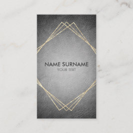 Guld- geometrisk läderlodrätvisitkort visitkort