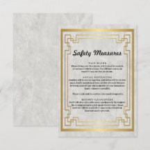 Guld Geometrisk Marmor Säkerhetsåtgärder