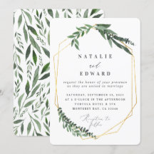 guld, geometrisk vattenfärgsgrön