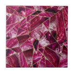 Guld- geometriska trianglar för rosa Fuchsia Kakelplatta<br><div class="desc">Dessa moderna och chic fuchsia trianglar för stenen för rosa- och vitagategeode som skisseras i fauxen utskrivavet guld,  är perfekta för den moderiktiga och stilfulla kvinnan. Dess contemporary och designen är flickaktigt underbar för många gåvor och tillfällen. Tyck om detta abstrakt och trendiga tryck för ditt nästa köp!</div>
