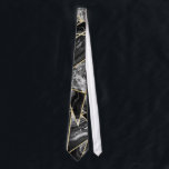 Guld- geometriska trianglar för svart slips<br><div class="desc">Dessa moderna och chic svartvita trianglar för agategeodestenen som skisseras i fauxen utskrivavet guld,  är perfekta för den moderiktiga och stilfulla individen. Dess contemporary och flott design är underbara för många gåvor och tillfällen. Tyck om detta abstrakt och trendiga tryck för ditt nästa köp!</div>