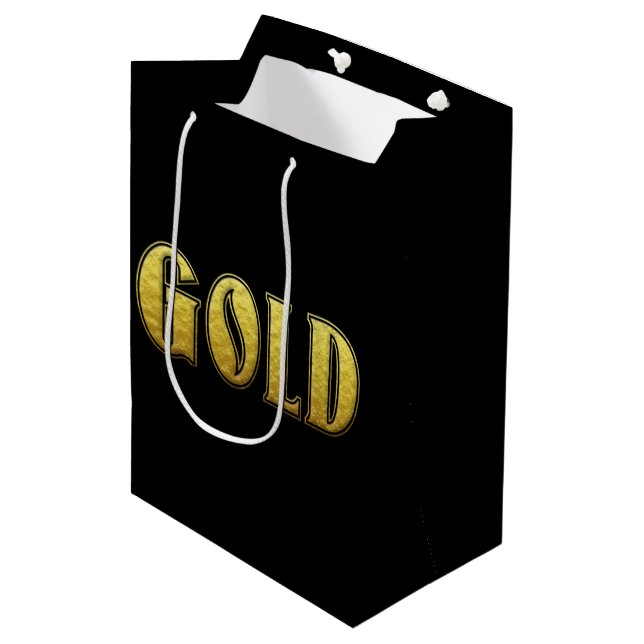 Guld Gift Bag (Framsidan Vinklad)