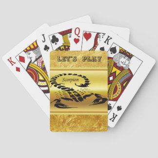 Guld giftig skorpion mycket venomös insekt spel kort