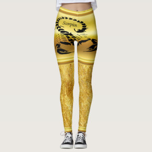 Guld giftig skorpion mycket venös insekt leggings
