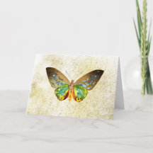 *~* Guld Gilded Butterfly Guld Glitter White