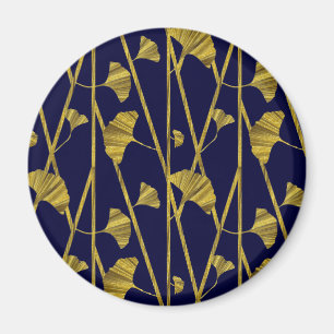 guld ginkgo magnet
