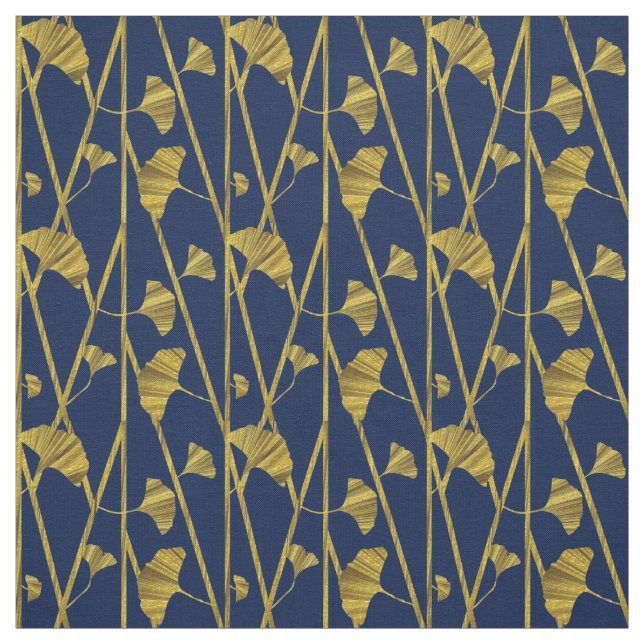 guld- ginkgo tyg (Provkarta)