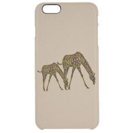 Guld- giraff clear iPhone 6 plus skal
