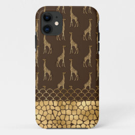 Guld Giraffe African Safari Snyggt Chic 