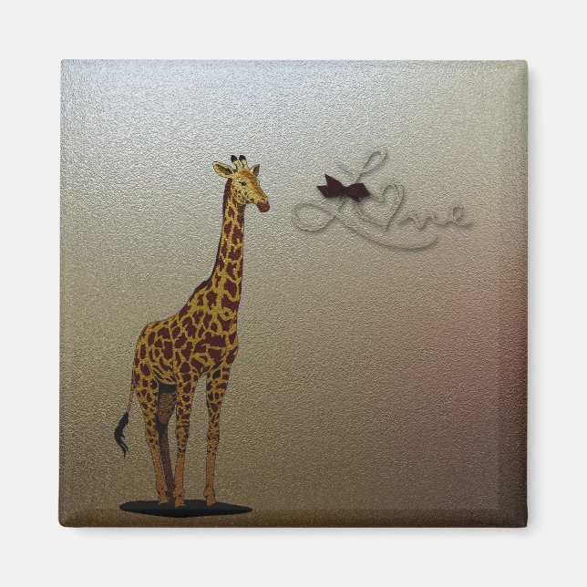 Guld Giraffe Magnet (Framsidan)