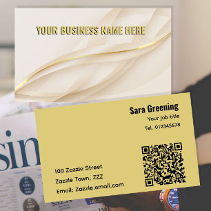 Guld glam abstrakt glamoral professionell QR-kod Visitkort