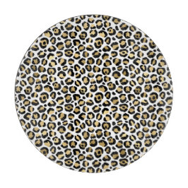 Guld Glam Black Leopard Skriv ut