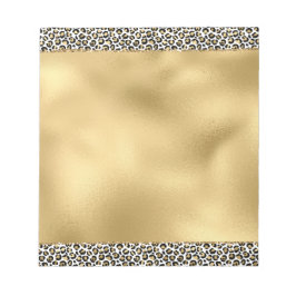 Guld Glam Black Leopard Skriv ut Anteckningsblock