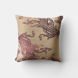 Guld Glam Burgundy Dots Kudde