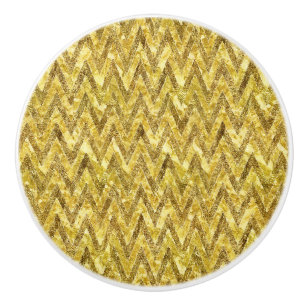Guld Glam Chevron Rand Knopp