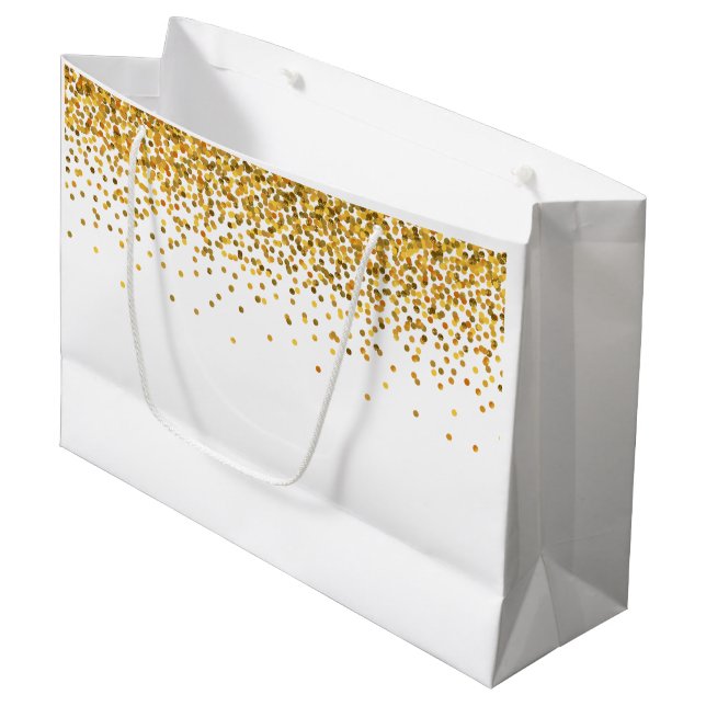Guld Glam Confetti Dots (Framsidan Vinklad)
