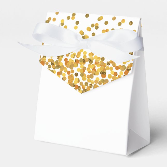 Guld Glam Confetti Dots Presentaskar (Framsidan Sidan)