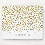 Guld Glam Confetti Musmatta<br><div class="desc">guld glam bling-konfekti som du kan anpassa med din text</div>