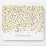 Guld Glam Confetti Musmatta<br><div class="desc">guld glam bling-konfekti som du kan anpassa med din text</div>