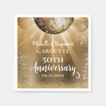 Guld Glam Disco Boll 50:e Bröllop-årsdagen