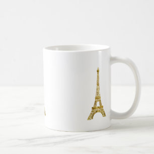 Guld- Glam Eiffel torn Kaffemugg