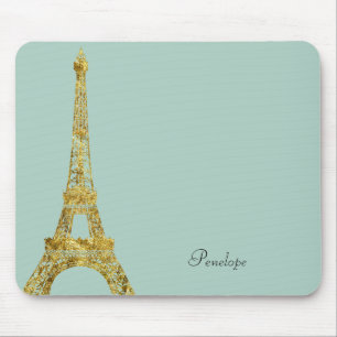 Guld- Glam Eiffel torn Musmatta