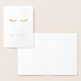 Guld Glam Eyelash Benice Folierat Kort