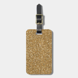 Guld Glam Faux Glitter Bagagebricka