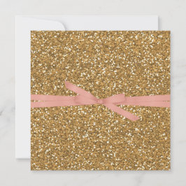 Guld Glam Faux Glitter Inbjudningar