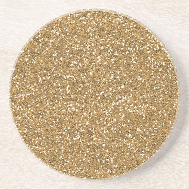 Guld Glam Faux Glitter Underlägg (Framsidan)