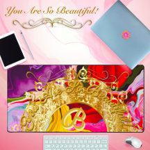 Guld Glam Första B Monogram Motivation Abstrakt