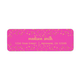 Guld Glam Glitter Confetti | Returadress för Rosa Etikett