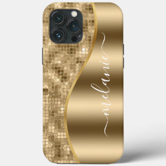 Guld Glam Glitter Fodral-Mate iphone case