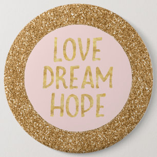 Guld Glam Glitter Gnistra Glitz Kärlek Dream Hope Knapp