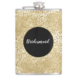 Guld Glam Glitter Leopardsminktryck Fickplunta