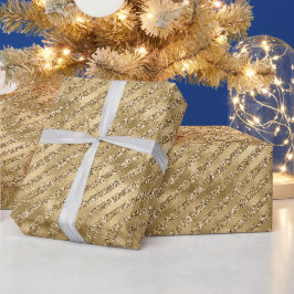 Guld Glam Glitter Rand Presentpapper
