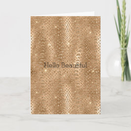 Guld Glam Glitter Snake Skin Kort