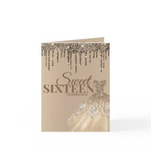 Guld Glam Glitter Spark Sweet 16 Födelsedagsfest