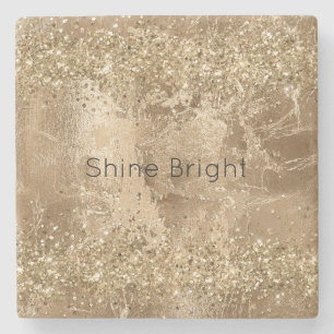 Guld Glam Glitter Sparkles Stenunderlägg