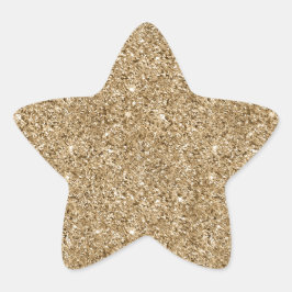 Guld Glam Glitter Stjärnformat Klistermärke