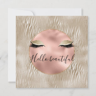 Guld Glam Glitzy Eyelaska Zebra tryck