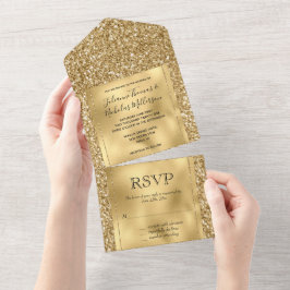 Guld Glam Glitzy Glitter