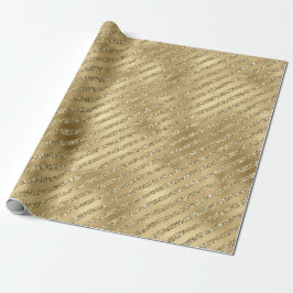 Guld Glam Glitzy Glitter Rand Presentpapper