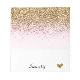 Guld Glam Glitzy Gnistra Glitter Rosa Ombre  Anteckningsblock