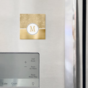 Guld Glam Gnistra Monogram Magnet