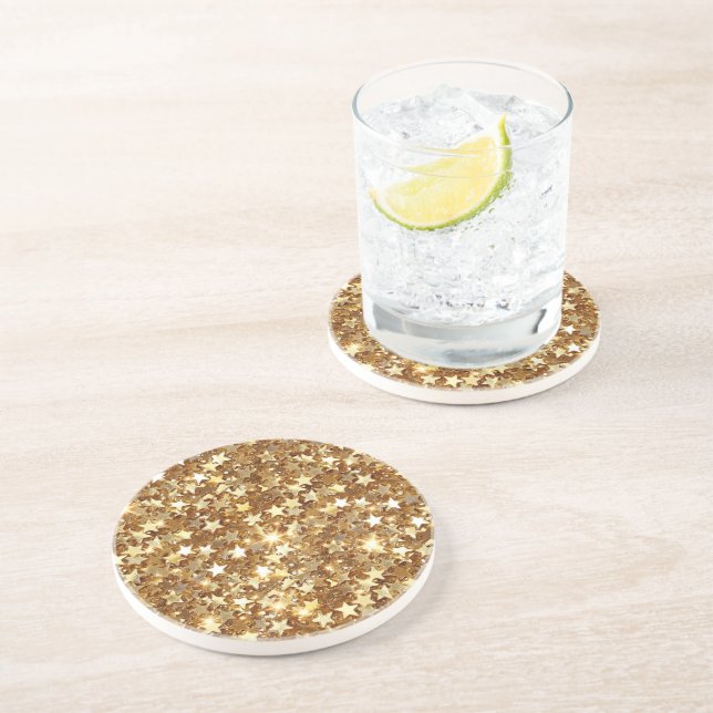 Guld Glam Gnistra Stars Underlägg (Sidan)