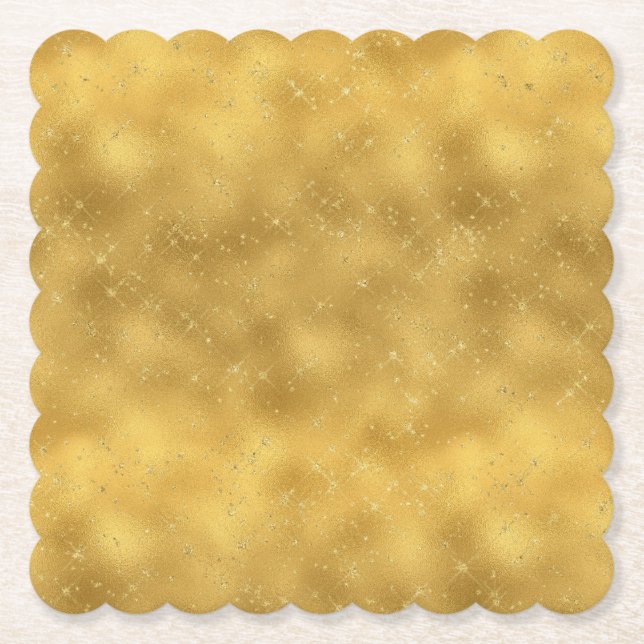 Guld Glam Gnistrar Underlägg Papper (Framsida)