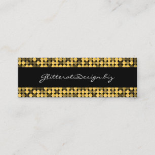 Guld- Glam magra Bizcard Mini Visitkort